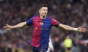 莱万欧冠淘汰赛已经打进34球，追平本泽马并列历史第三仅次梅罗